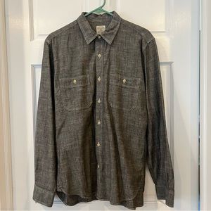 J. Crew Factory Long-Sleeve Chambray Button-Down Shirt
